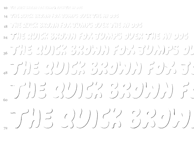 Cartoon Shadow font waterfall